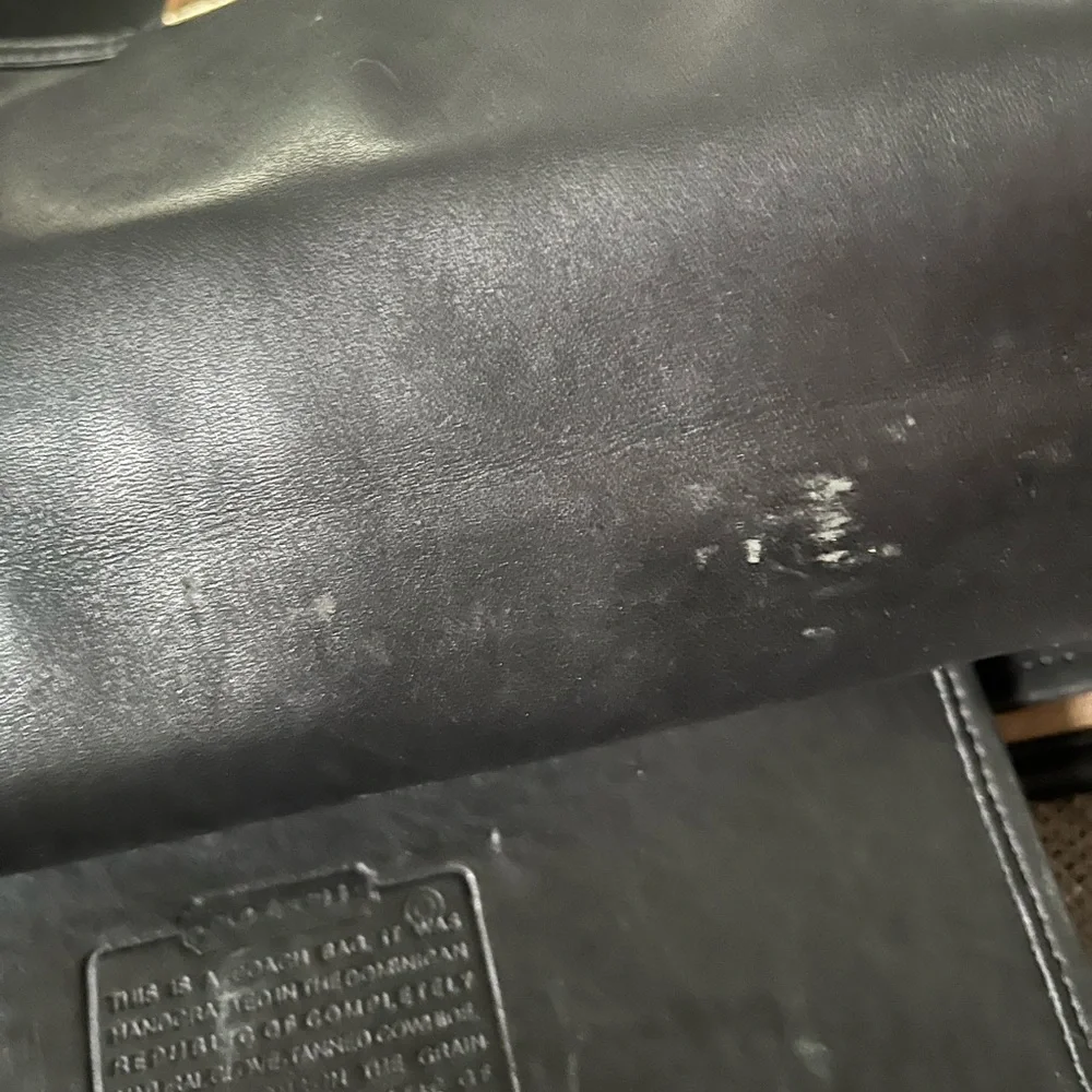 Vintage COACH 5353 Diplomat attache black leather briefcase messenger bag